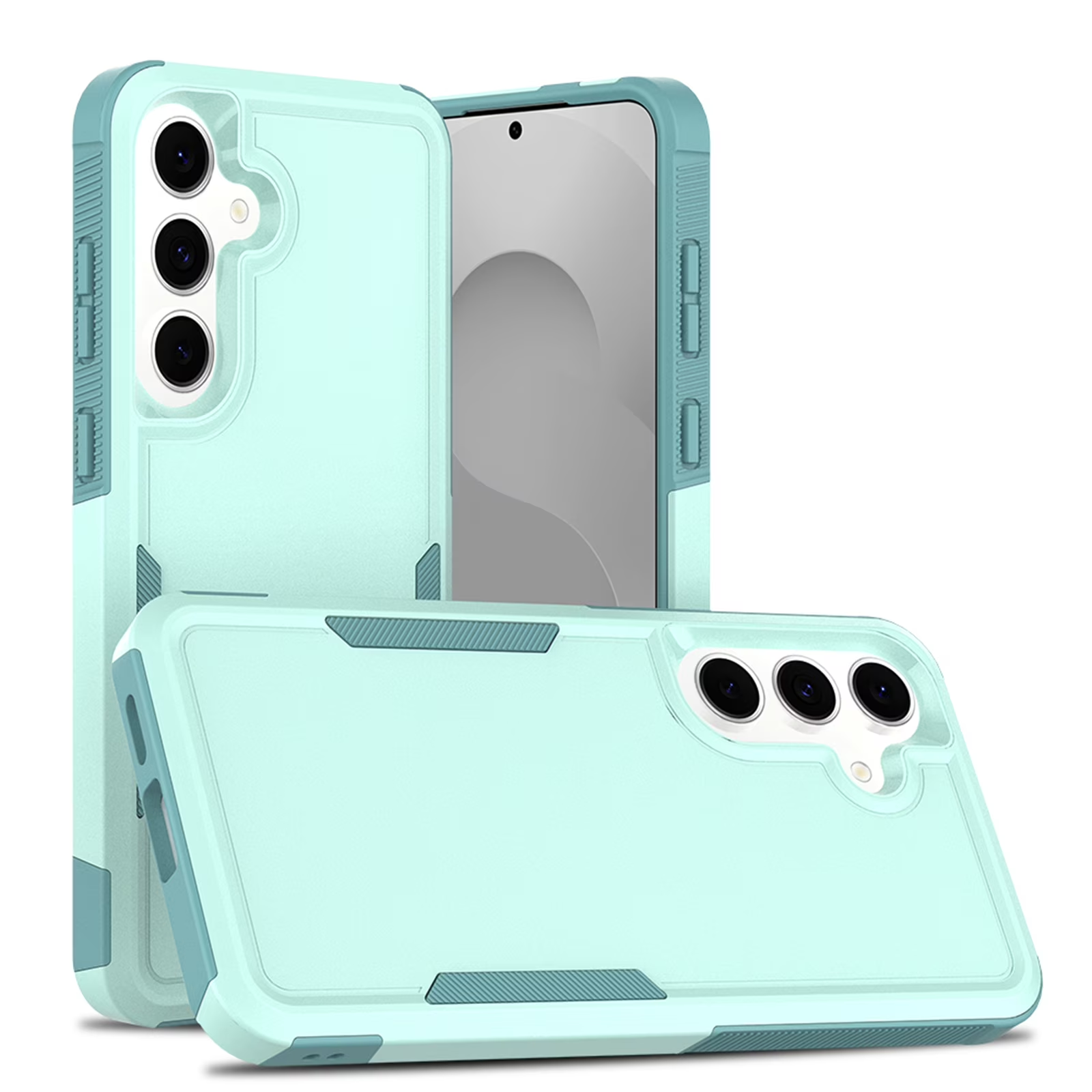 For Samsung Galaxy A Series 3in1 Case Drop Resistant Defender Tradies Hybrid Armor Heavy Duty Rugged Shockproof Tough Cover