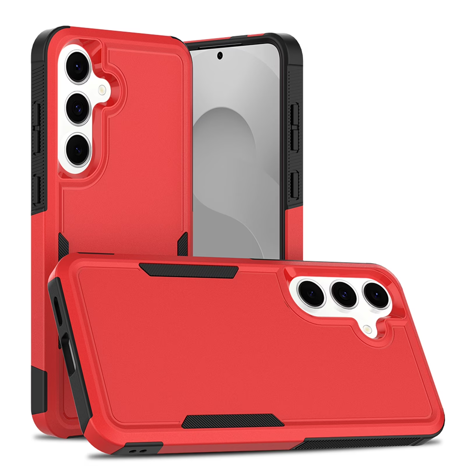 For Samsung Galaxy A Series 3in1 Case Drop Resistant Defender Tradies Hybrid Armor Heavy Duty Rugged Shockproof Tough Cover