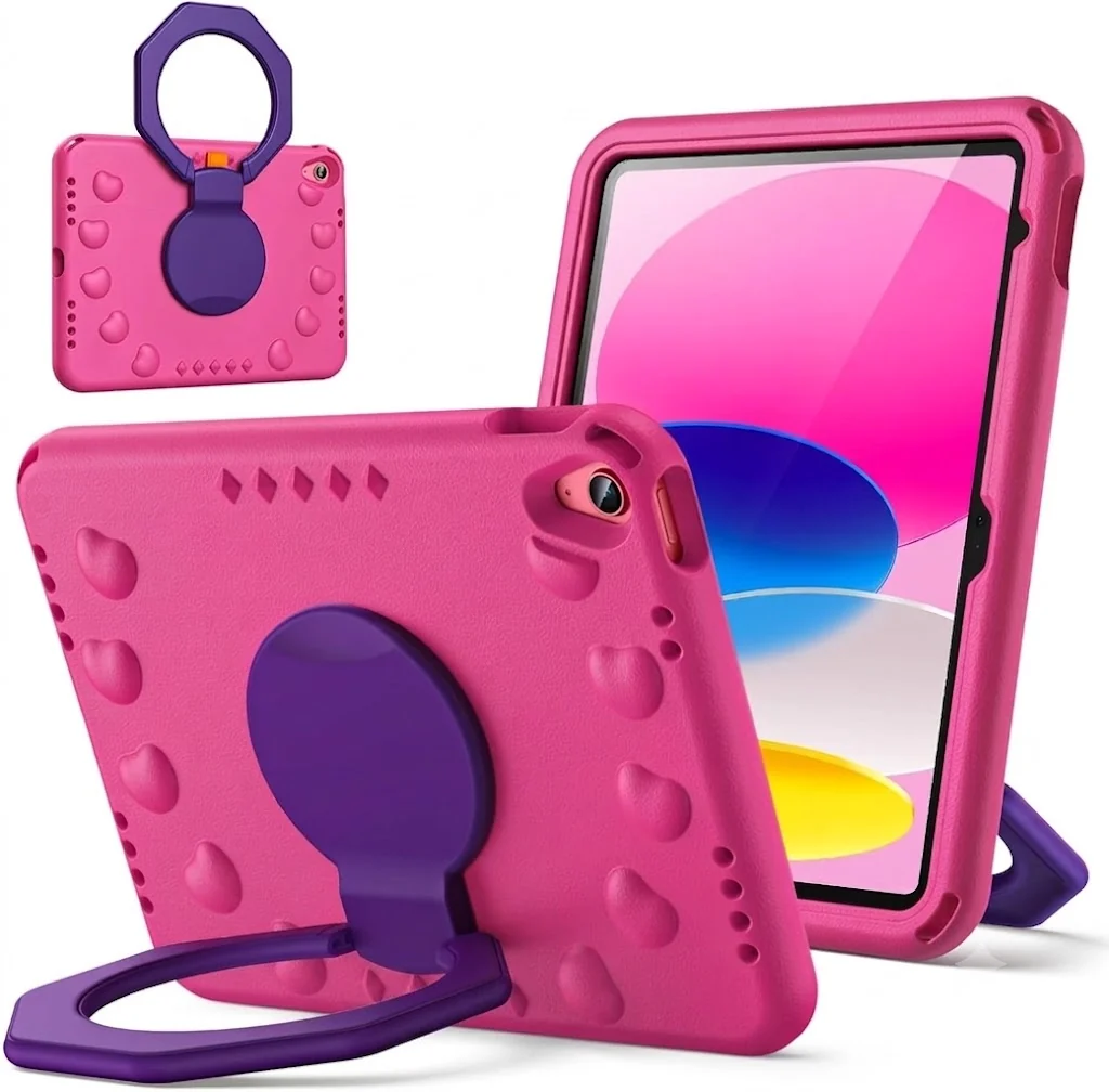 For Apple iPad 10th Gen 10.9 inch 2022/ 11th Gen (A16) 2025 Rotating Case TPU Shockproof Multi-Layer Protective Kickstand Cover