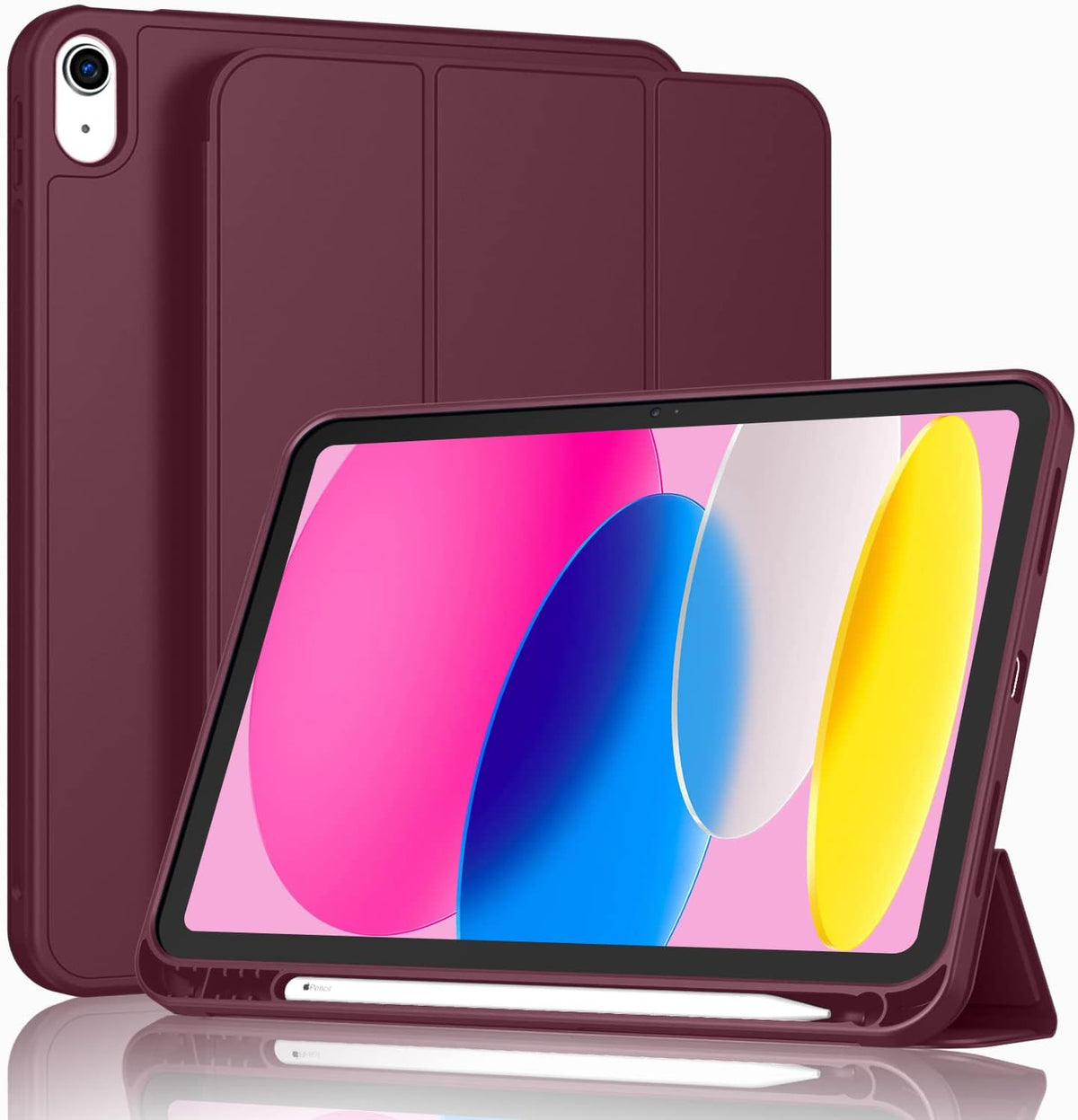 [NEW ITEM] WITH PENCIL HOLDER Folio Smart Leather Magnetic Stand Case Cover Apple iPad All Models