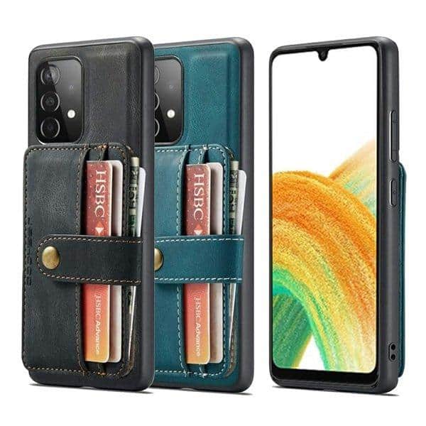 JEEHOOD For Samsung Galaxy A Series Wallet Leather Case with Detachable Ultra Slim RFID Blocking Back Card Holder