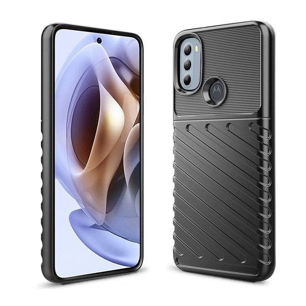 Motorola Moto G31 Case Shockproof Absorption Anti Scratch Heavy Duty Durable Drop Protection Phone Armor Back Cover (Black)
