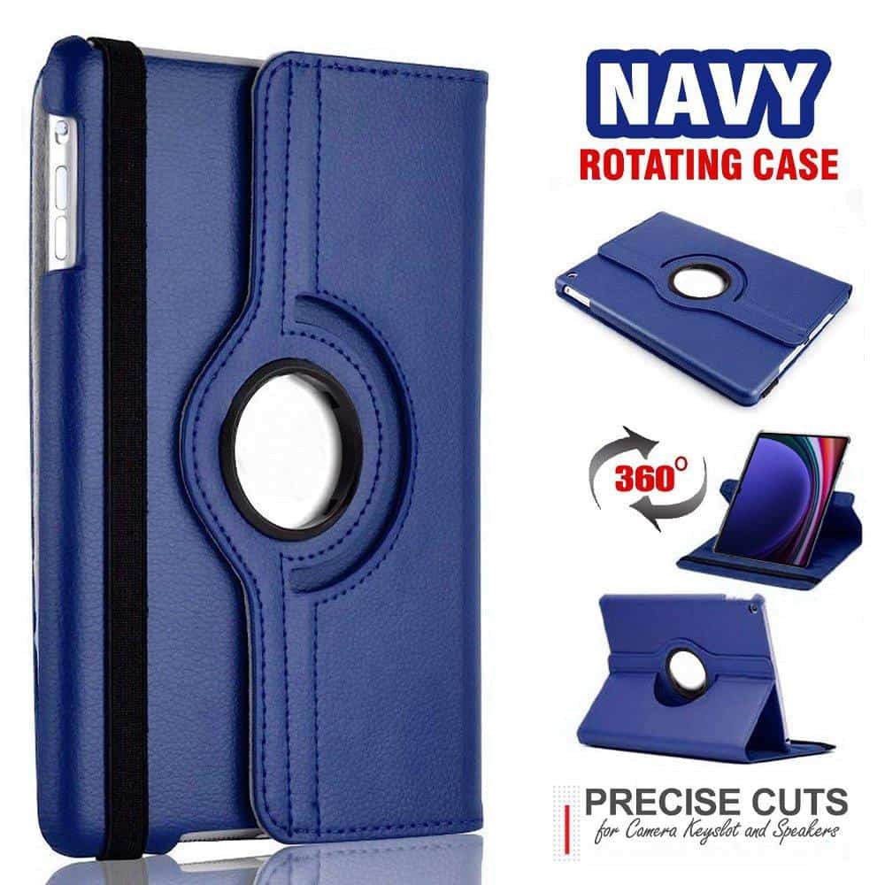 360 Degree Rotating Stand Flip Leather Case Cover for All Samsung Galaxy TAB Models