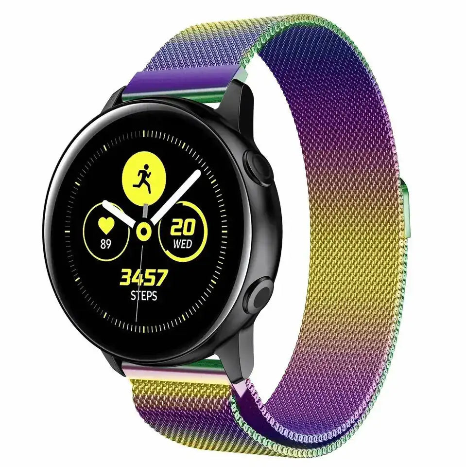 Samsung Galaxy Watch 7 FE 6 5 4 3 Pro Active 2 Gear S2 Stainless Steel Adjustable Milanese Strap