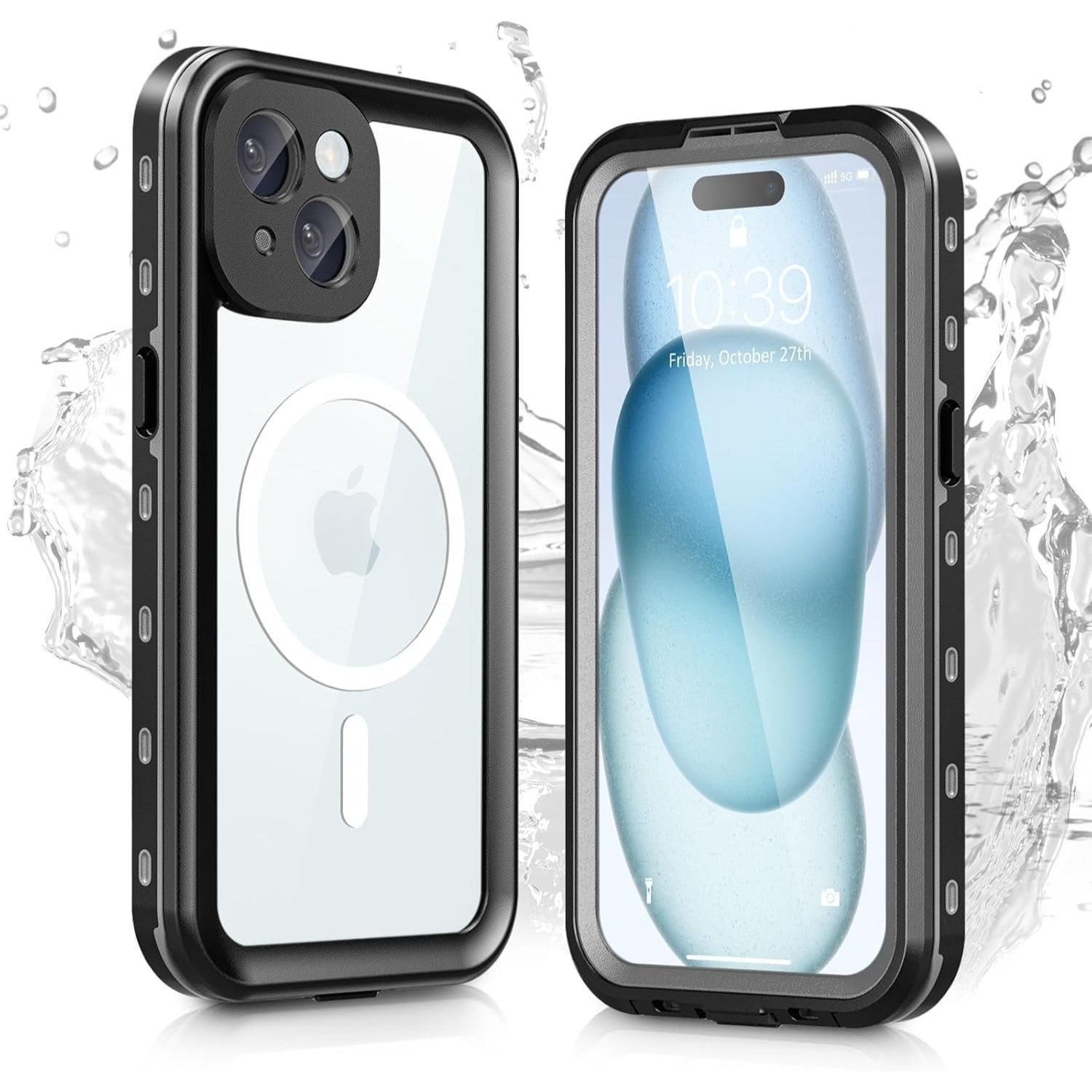 Redpepper For Apple iPhone & Samsung Galaxy S Series [MagSafe Compatible] Waterproof Case Built-in Screen & Camera Lens Protector Cover