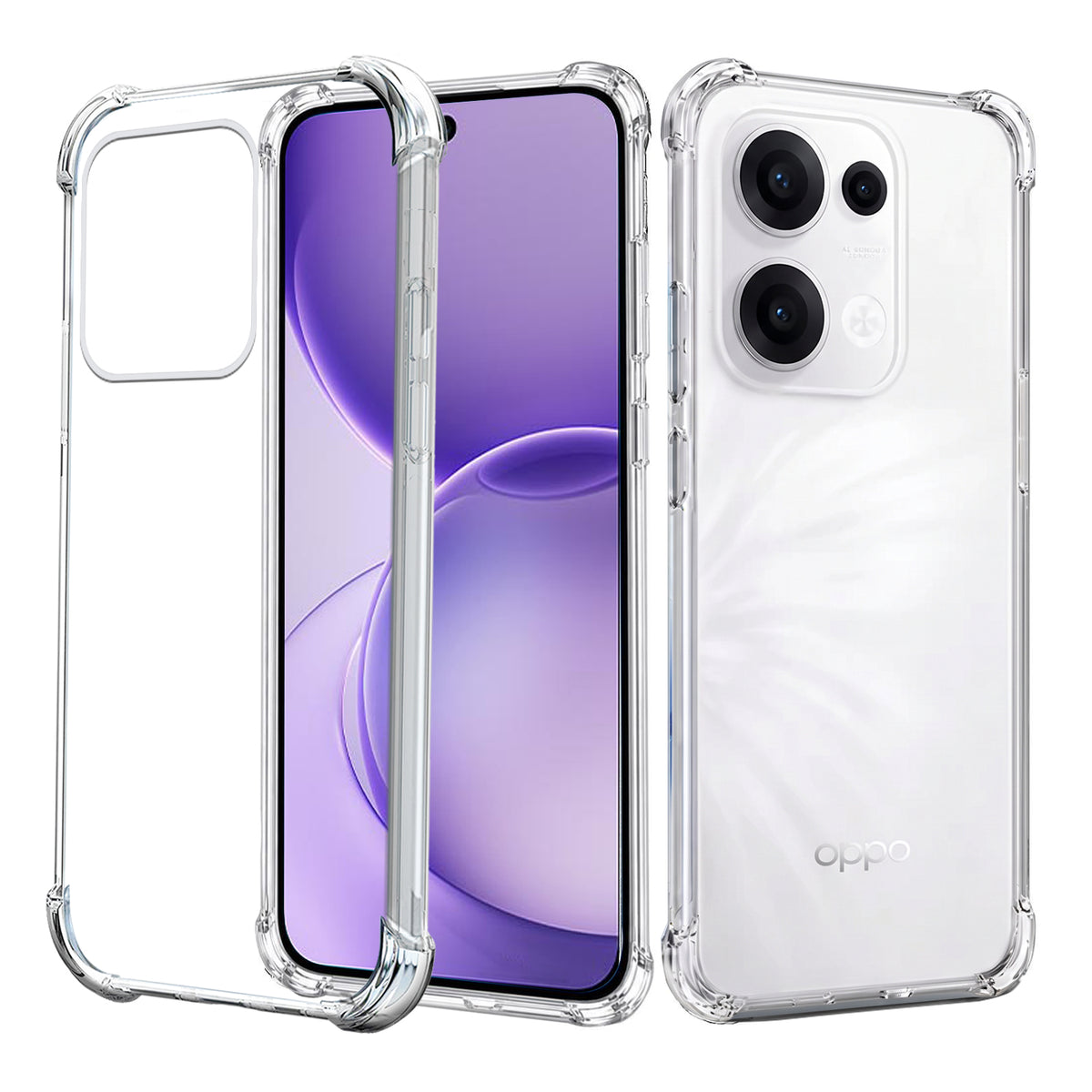 For Oppo All Models Clear Transparent Case Cover