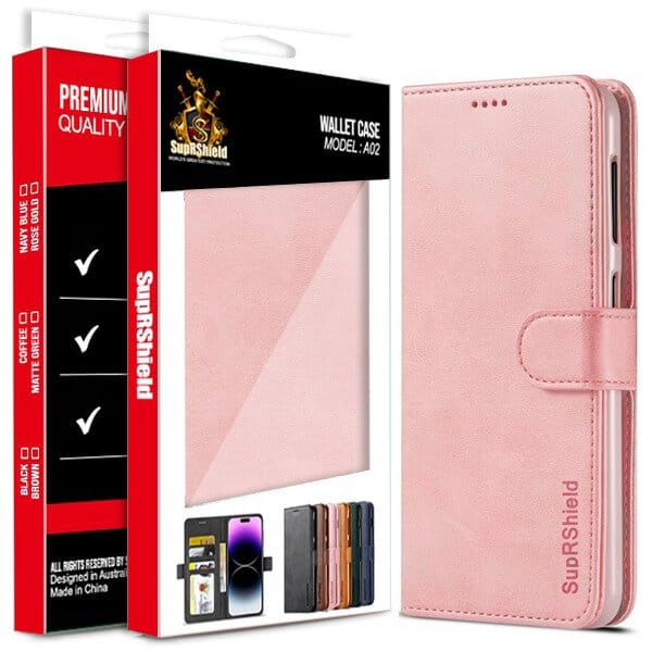 Rose Gold Wallet Leather Case