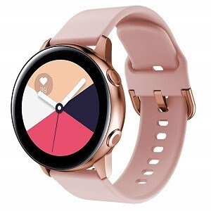 Garmin Vivoactive 3 Silicone Wristband Adjustable Replacement Rubber Watch Band Kit (Rose Gold)
