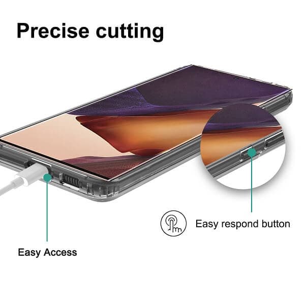 Samsung Galaxy Note20 Ultra Clear Case Slim With 4 Corners [Shock Absorption] Hard Back Soft Bumper Cover