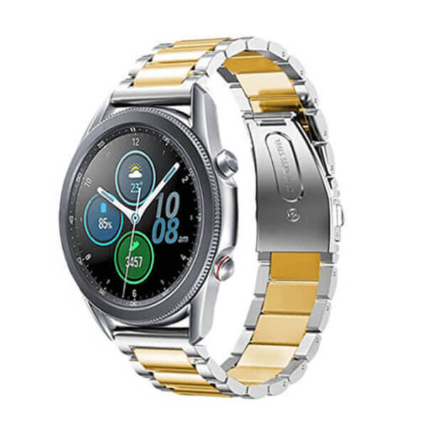 Samsung Galaxy Watch 6 5 4 3 Pro Active 2 Gear S2 Stainless Steel Replacement Strap Band Bracelet Women Men (Black)
