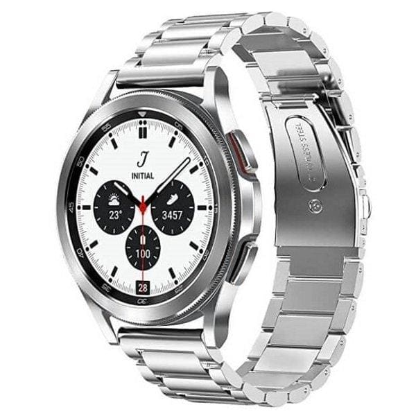 Samsung Galaxy Watch 6 5 4 3 Pro Active 2 Gear S2 Stainless Steel Replacement Strap Band Bracelet Women Men (Black)