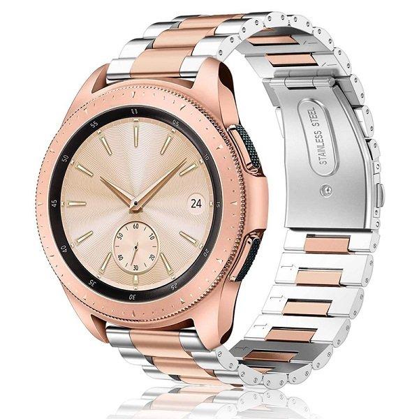 Samsung Galaxy Watch 6 5 4 3 Pro Active 2 Gear S2 Stainless Steel Replacement Strap Band Bracelet Women Men (Black)
