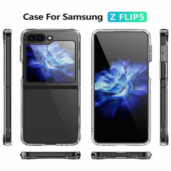 Samsung Galaxy Z Series Clear Case Slim With 4 Corners [Shock Absorption] Hard Back Soft Bumper Cover