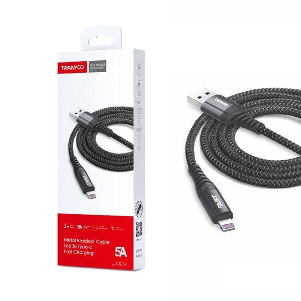 TRANYOO 2M (T-S16i) 5A Lightning Fast Charging High Quality Data Sync Cable Cord For Apple iPhone iPad iPod