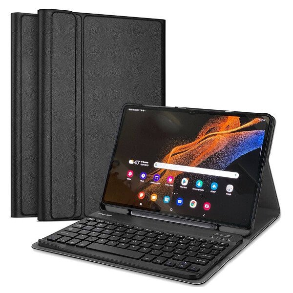 Samsung Galaxy Tab S8 Ultra Wireless Bluetooth Keyboard Case Cover