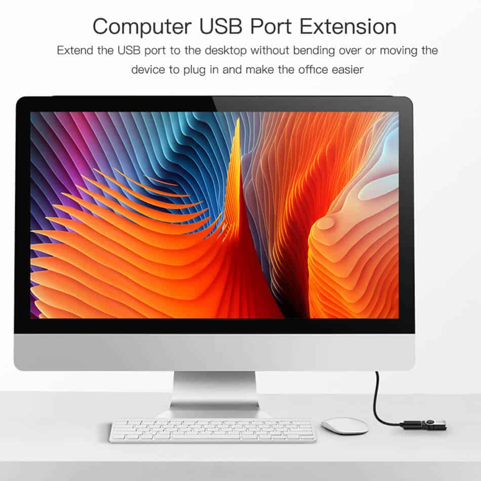 USB 3.0 Male to Female Extension Cable High-Speed Data Transfer For Webcam, USB Keyboard, Mouse, Flash Drive, Hard Drive, VR, Xbox
