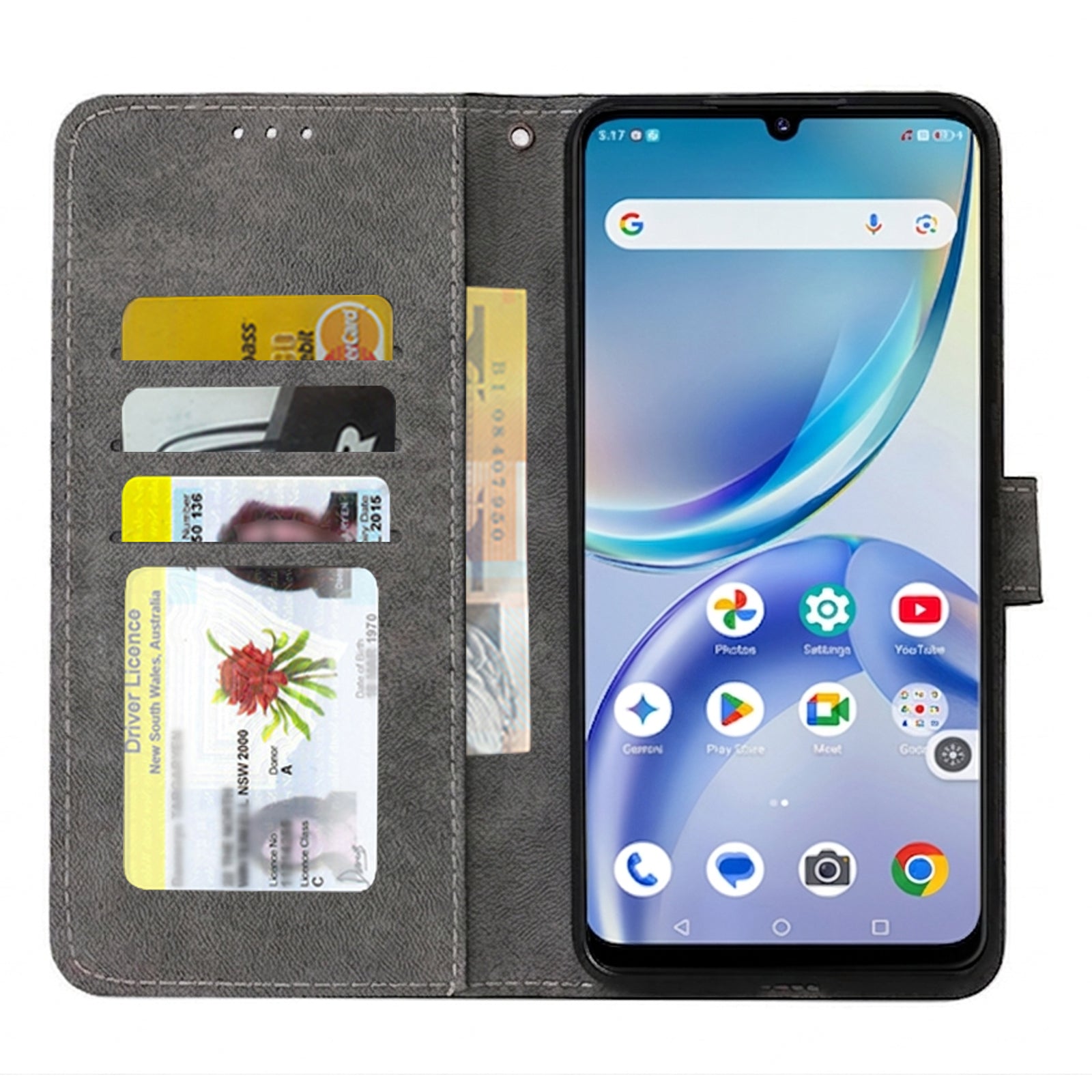 For Optus X Value 5G Wallet Case Flip Leather Card Slots Magnetic Stand Covera