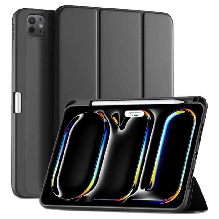 [NEW ITEM] WITH PENCIL HOLDER Folio Smart Leather Magnetic Stand Case Cover Apple iPad All Models