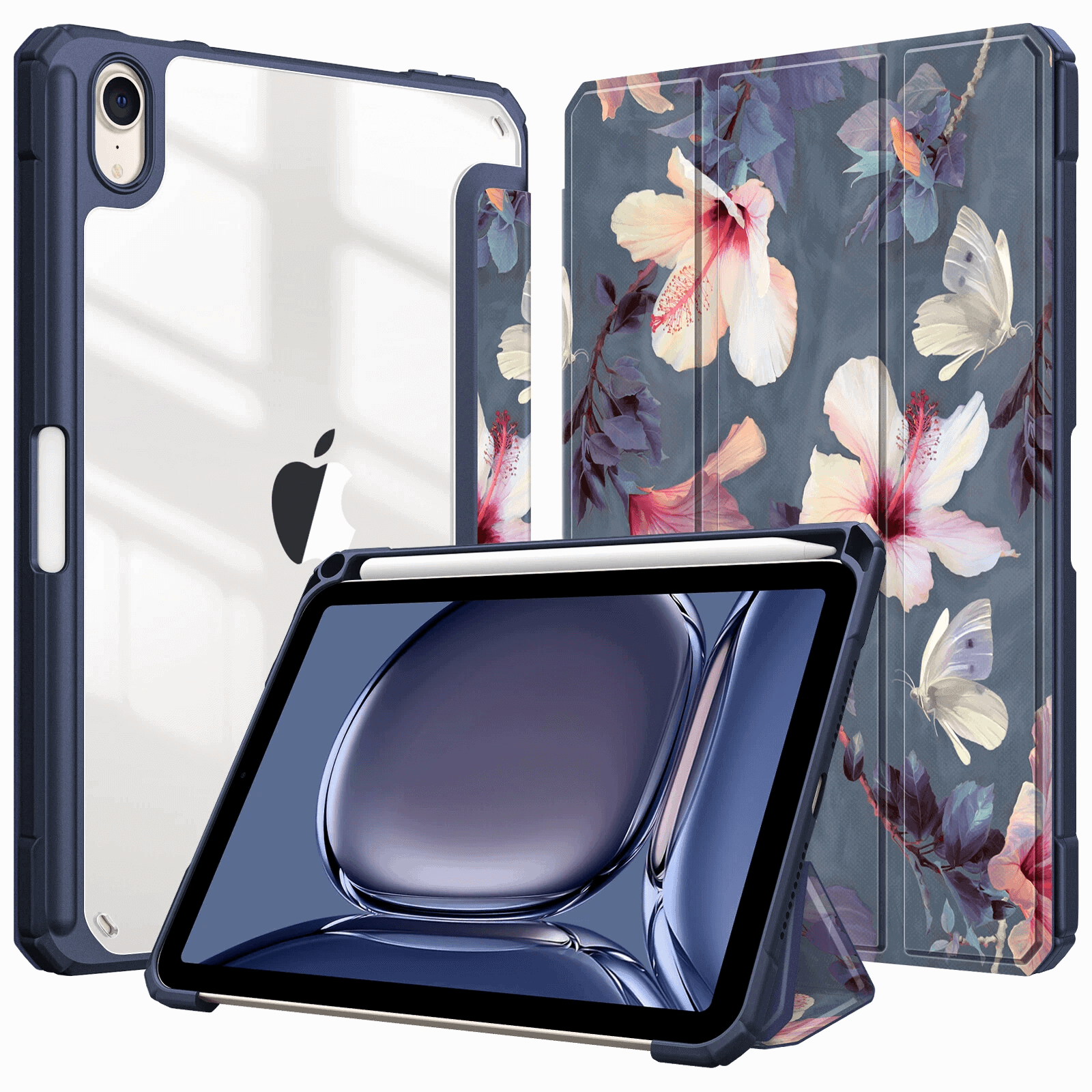 [NEW ITEM] WITH PENCIL HOLDER Folio Smart Leather Magnetic Stand Case Cover Apple iPad All Models