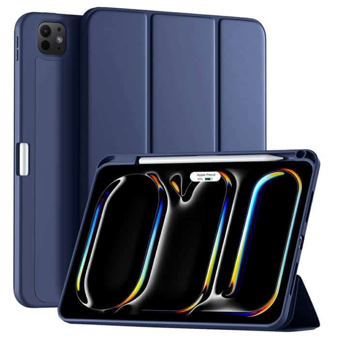 [NEW ITEM] WITH PENCIL HOLDER Folio Smart Leather Magnetic Stand Case Cover Apple iPad All Models