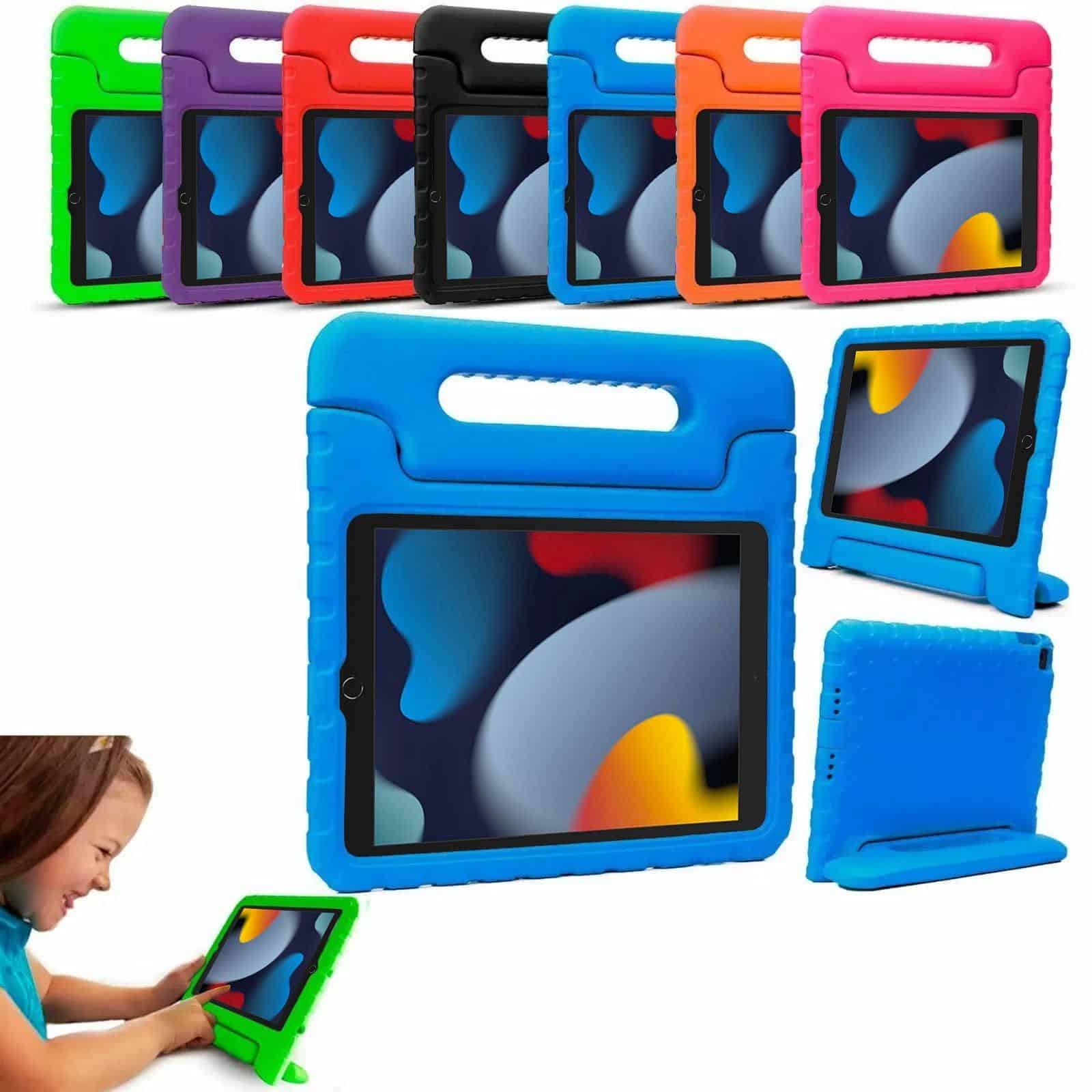 For All iPad Models Kids Friendly With Handle Eva Foam Briefcase Kickstand Shockproof Heavy Duty Protective Light Weight Kids Friendly Case Cover