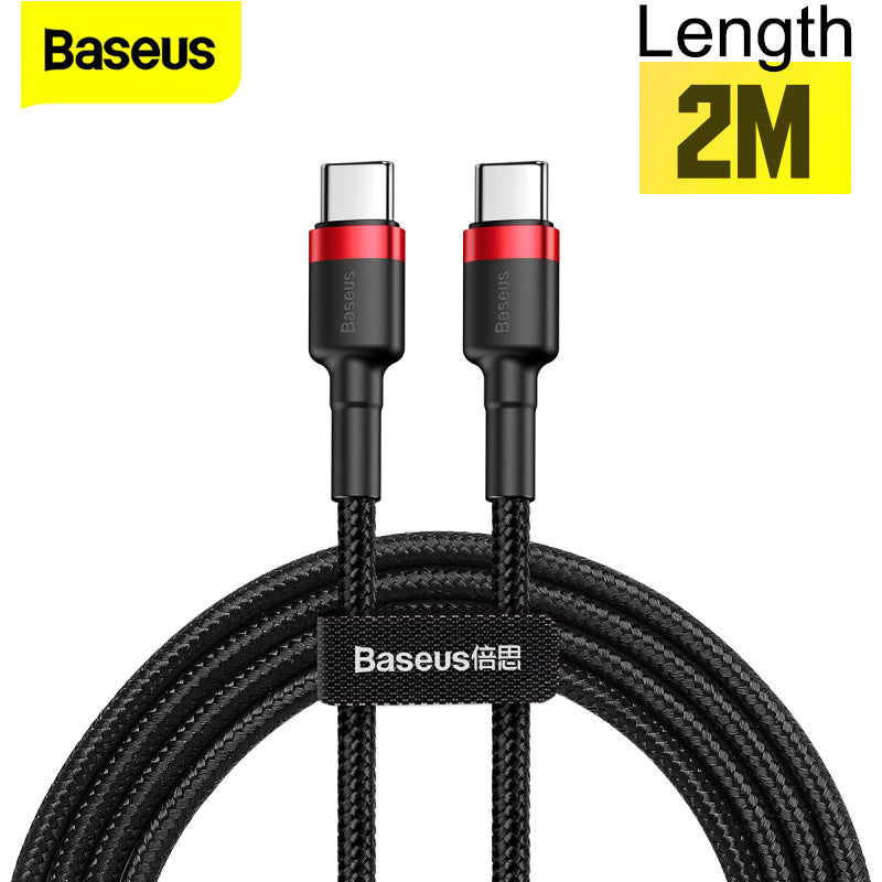 Baseus 2M PD USB C Type C Fast Charging Cable Cord For Samsung Google Laptop Mackbook Laptop & iPad Pro
