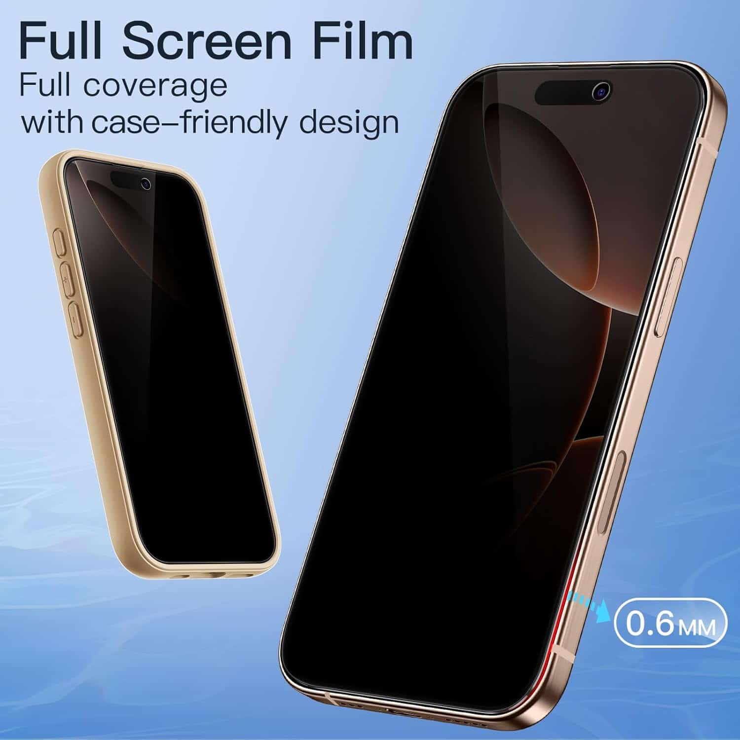 [ 10 PACK ] RAINBOO PRIVACY iPhone Screen Protector Tempered Glass Film Guard ( Black Edge Privacy )