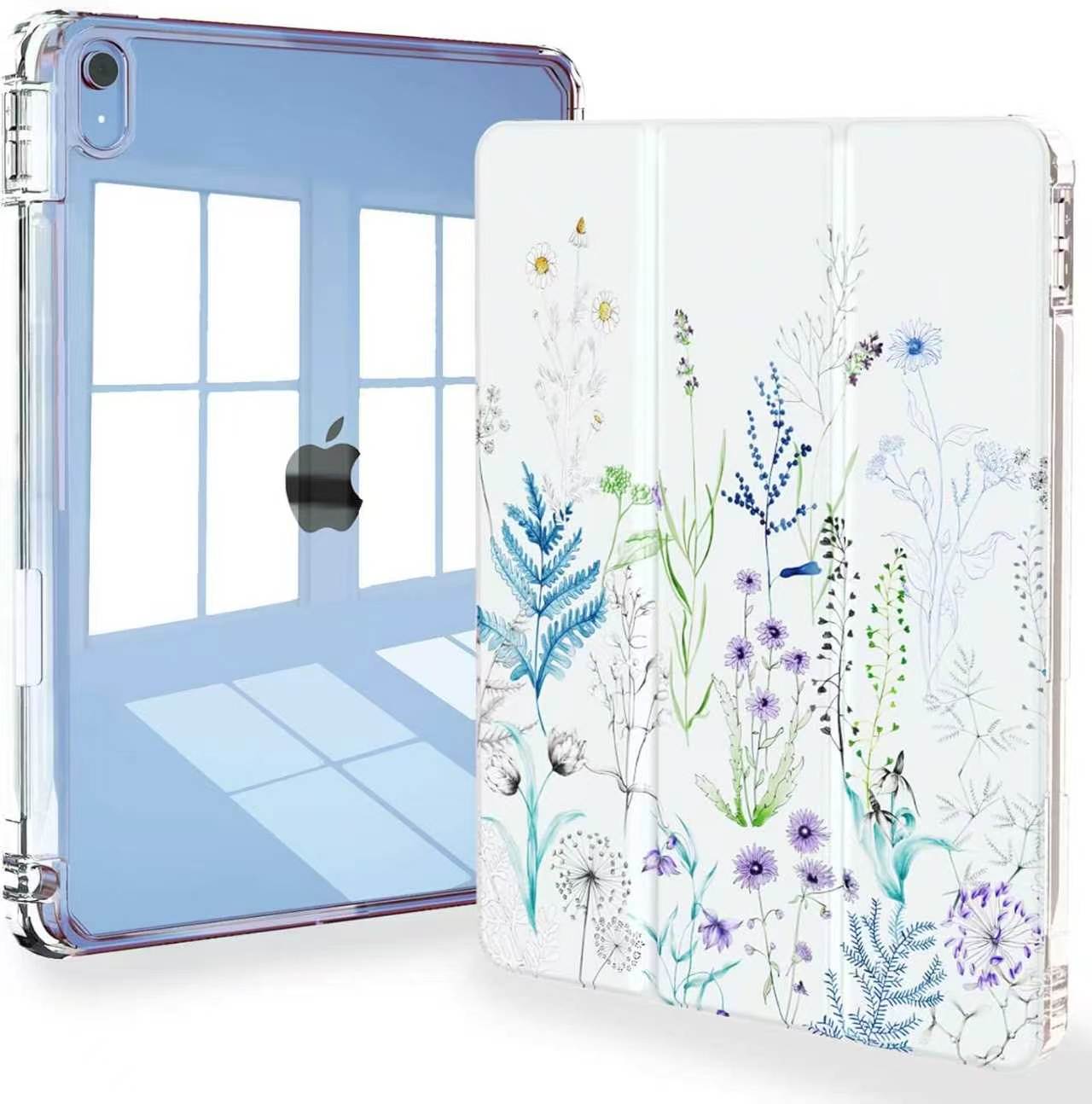 WITH PENCIL HOLDER Folio Smart Leather Magnetic Stand Case Cover For Apple iPad