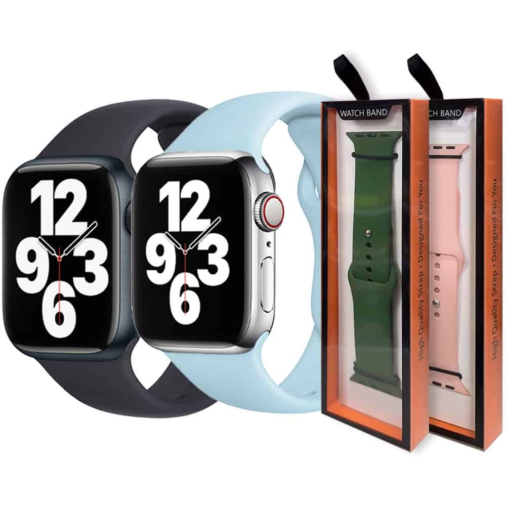For Apple Watch Series 10 /9 /8 /7 /SE /6 /5 /4 /3 /2 /1 Ultra 2 Replacement Wrist Band 38mm 40mm 41mm 42mm 44mm 45mm 46mm 49mm iWatch Wristband Loop Strap Silicone Band