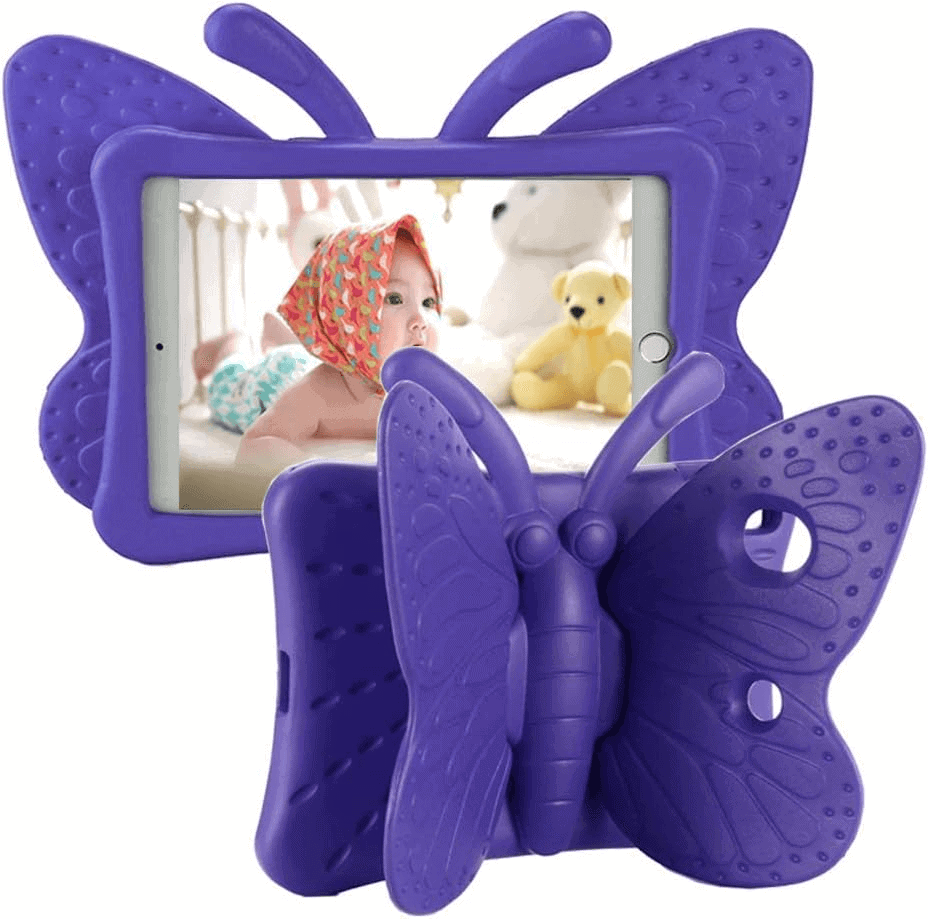 For Apple iPad Eva Butterfly Kids Friendly Stand Protective Shockproof Light Weight Heavy Duty Case Cover