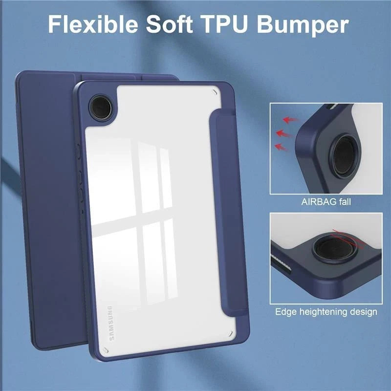 WITH PENCIL HOLDER Folio Smart Leather Magnetic Stand Case Cover For Samsung Galaxy Tab A11+ Plus / A9+ Plus