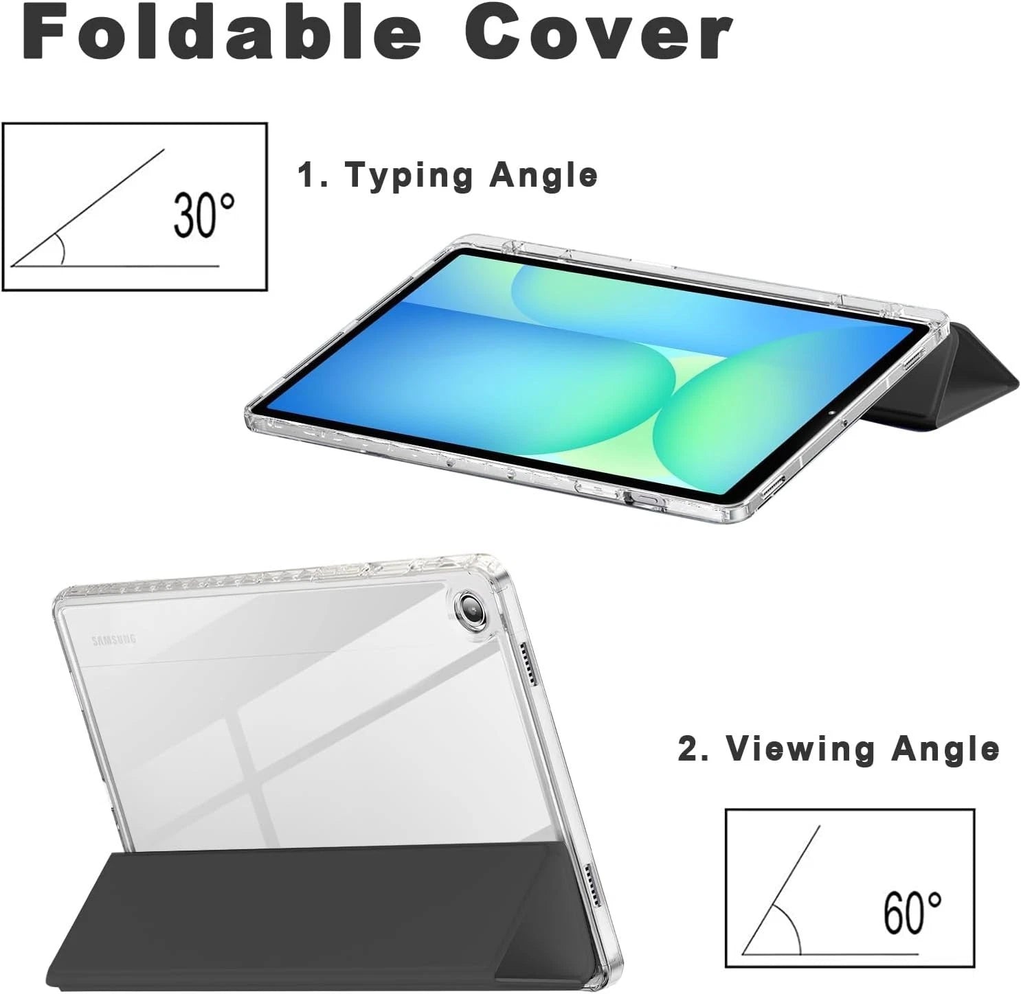 WITH PENCIL HOLDER Folio Smart Leather Magnetic Stand Case Cover For Samsung Galaxy Tab A11+ Plus / A9+ Plus