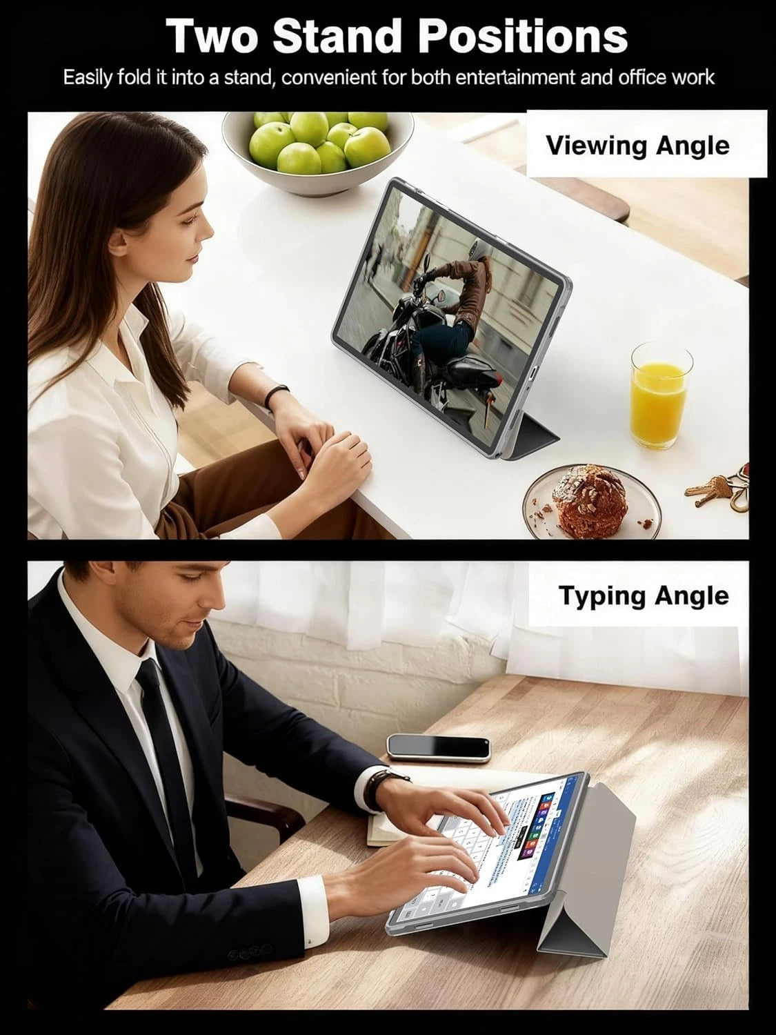 WITH PENCIL HOLDER Folio Smart Leather Magnetic Stand Case Cover For Samsung Galaxy Tab A11+ Plus / A9+ Plus