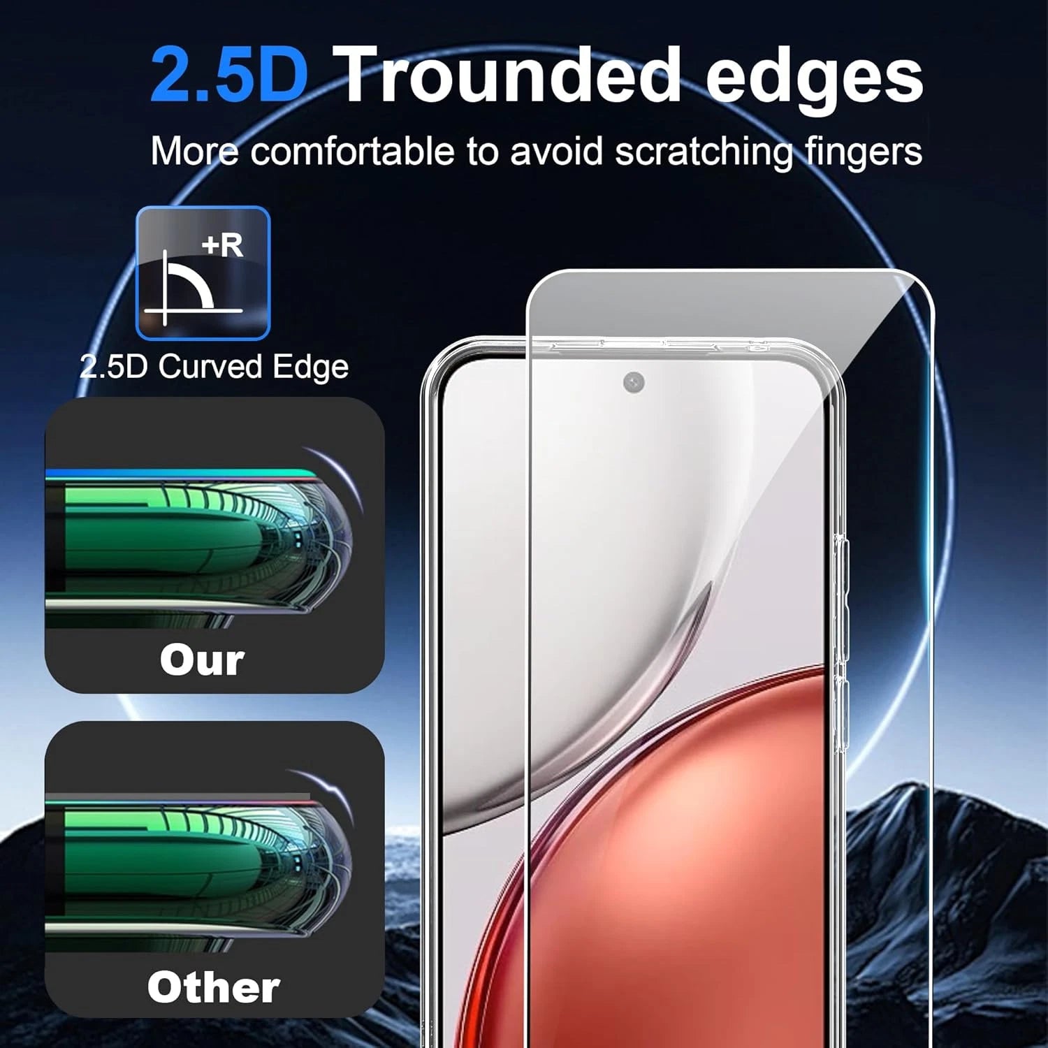 [ 1-10 ] OG CLEAR Honor Screen Protector Tempered Glass Film Guard ( Clear )