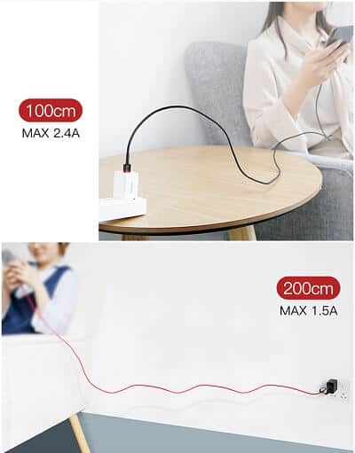 Baseus 1M Lightning Cable Fast Charging Data Sync Cable Cord For Apple iPhone iPad iPod
