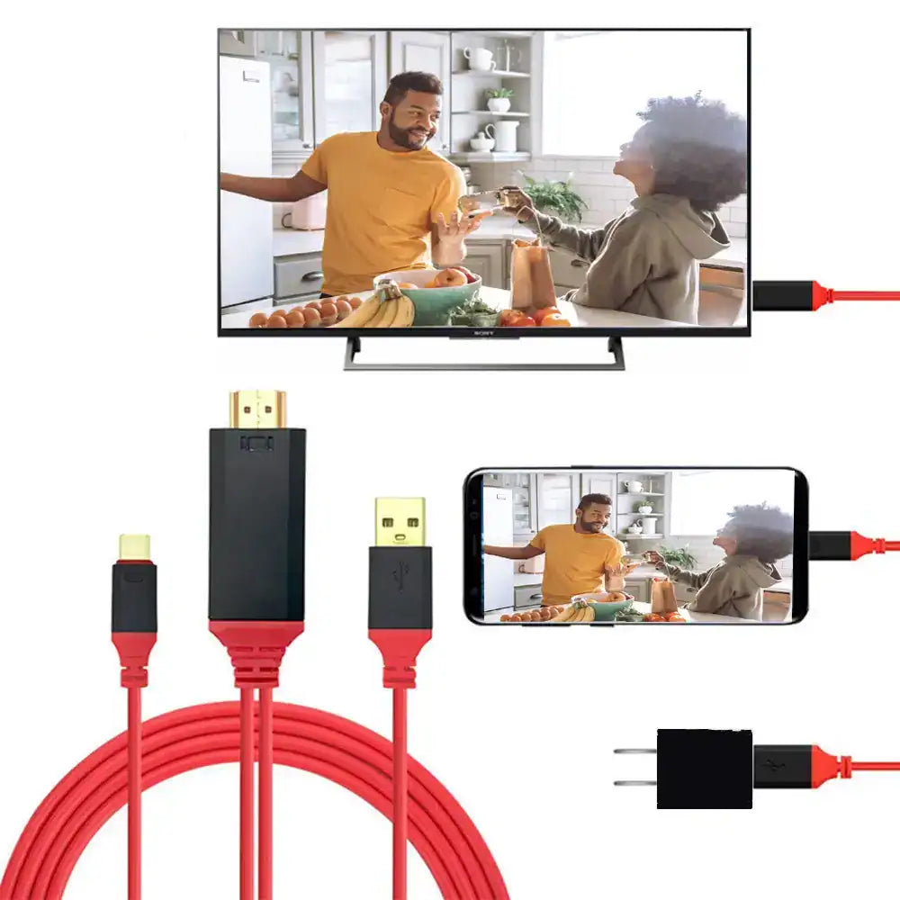 2M 4K@60Hz 1080P USB 3.1 Type C to HDMI Cable Adapter USB C Converter With USB Power Port For Samsung/Google/Laptop/Macbook/HD TV/Projector/Monitor