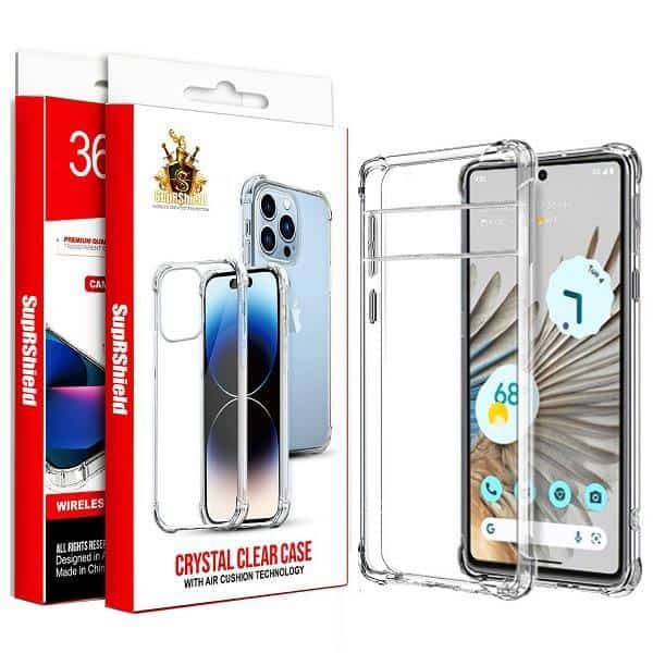 For Google Pixel Clear Case Shockproof Tough Gel Clear Transparent Air Cushion Cover (Transparent)